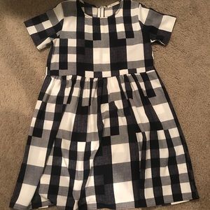 Bohme Gingham Above the Knee Dress Navy Size Small